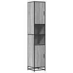 vidaXL Armoire de salle de bain sonoma gris bois d'ingénierie et métal
