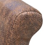 vidaXL Chaises à manger lot de 2 marron similicuir