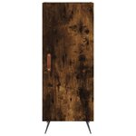 vidaXL Buffet haut Chêne fumé 34 5x34x180 cm Bois d'ingénierie