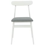 vidaXL Chaise de salle à manger 2 Pièces Blanc et Gris