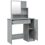 vidaXL Ensemble de coiffeuse Sonoma gris 86 5x35x136 cm