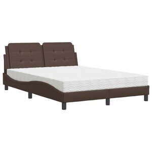 vidaXL Cadre de lit sans matelas Zadar marron 120x200 cm similicuir