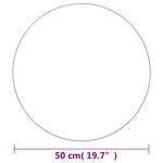 vidaXL Miroir mural 50 cm Rond Verre