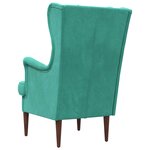 vidaXL Fauteuil Turquoise Velours