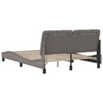 vidaXL Cadre de lit avec LED sans matelas taupe 140x200 cm tissu
