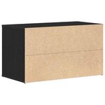 vidaXL banc avec tiroir Noir 80 x 40 x 45 cm Bois d'ingénierie