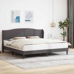 vidaXL Cadre de lit avec tête de lit Gris 180 x 200 cm Simili cuir