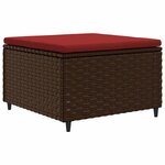 vidaXL Salon de jardin avec coussins 7 Pièces marron résine tressée