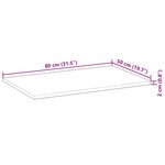 vidaXL Dessus de meuble de salle de bain finition à l'huile 80x50x2 cm