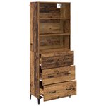 vidaXL Haut Armoire Bois Ancien 69 5 x 34 x 180 cm Bois d'ingénierie