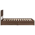 vidaXL Lit de Rangement Chêne brun 100 x 200 cm Bois d'ingénierie