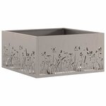 vidaXL Foyer de cheminée Marron 60 x 60 x 30 cm Acier patiné