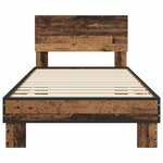 vidaXL Cadre de lit avec tête de lit Bois ancien 80 x 200 cm