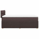 vidaXL Sommier à lattes de lit avec matelas Marron foncé 100x200 cm