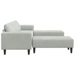 vidaXL Canapé de salon 3 Pièces Gris clair 250 x 188 x 76 cm