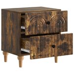 vidaXL Cabinet de chevet 2 pc Chêne fumé 43 x 34 5 x 48 cm
