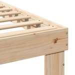vidaXL Cadre de lit avec tête de lit Marron 90 x 190 cm Pin massif