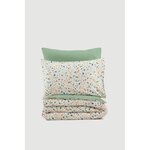 Parure de lit - housse de couette 220 x 240 + 2 taies d'oreiller 60 x 60 coton renforcé - Vert