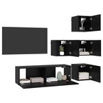 vidaXL Ensemble meuble TV 5 Pièces 100 x 30 x 30 cm Chêne noir