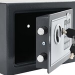 vidaXL Coffre-fort numérique électronique Gris Foncé 23x17x17 cm Acier