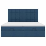 VidaXL Cadre de lit ottoman avec matelas bleu 160x200 cm tissu
