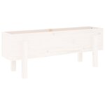vidaXL Lit surélevé de jardin blanc 101x30x38 cm bois de pin massif
