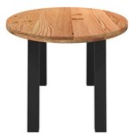 vidaXL Table à manger marron clair bois de chêne massif ovale