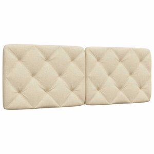 vidaXL Coussin de tête de lit crème 140 cm tissu