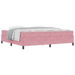 vidaXL Cadre de lit avec matelas Rose 200 x 200 cm tissu