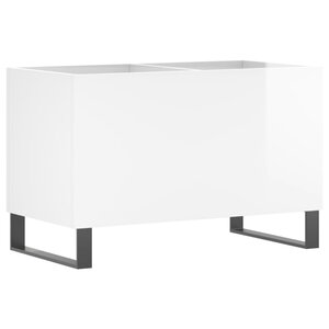 vidaXL Armoire à disques blanc brillant 74 5x38x48cm bois d'ingénierie