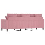 vidaXL Canapé à 3 places Rose 180 cm Velours