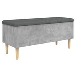 vidaXL Banc de rangement gris béton 102x42x46 cm bois d'ingénierie