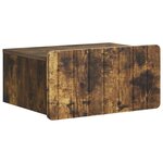 vidaXL Cabinet de chevet mural Chêne fumé 49 x 34 5 x 24 cm