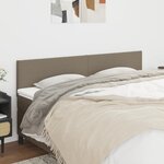 vidaXL Têtes de lit 2 Pièces Taupe 80x5x78/88 cm Tissu