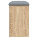vidaXL Banc à chaussures chêne sonoma 82x32x50 cm bois d'ingénierie