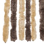 vidaXL Rideau anti-mouches marron foncé et beige 100x200 cm chenille