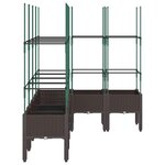 vidaXL Jardinière avec treillis marron 160x120x142 5 cm PP