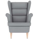 vidaXL Fauteuil gris clair 74x84x100 cm tissu