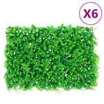  vidaXL Clôture feuilles de fougère artificielles 6 Pièces vert 40x60 cm
