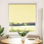 vidaXL Store enrouleur occultant jaune largeur du tissu 90 7 cm