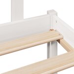 vidaXL Lit bibliothèque sans matelas blanc 120x200 cm bois pin massif