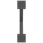 vidaXL Pieds de table basse en forme de X 2 pièces Anthracite 60 x (30-31) cm Acier