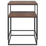 vidaXL Ensemble de table basse 2 Pièces Bois d'ingénierie et métal