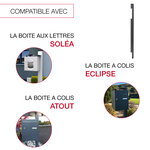 Pied latéral à sceller gris anthracite mat sablé ren 0206ms