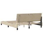 vidaXL Cadre de lit sans matelas crème 160x200 cm tissu
