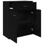 vidaXL Buffet noir 60x30x75 cm bois d'ingénierie