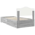 vidaXL Cadre de lit Gris Sonoma 90 x 200 cm Bois d'ingénierie