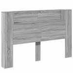 vidaXL Cabinet de Tête de Lit avec LED Gris Sonoma Bois d'ingénierie