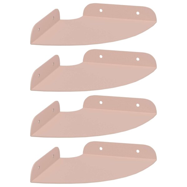 vidaXL Étagère Flottante d'Angle 4 pc Rose 15 x 15 x 2 cm