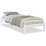 vidaXL Cadre de lit extra long sans matelas 90x220 cm bois massif pin